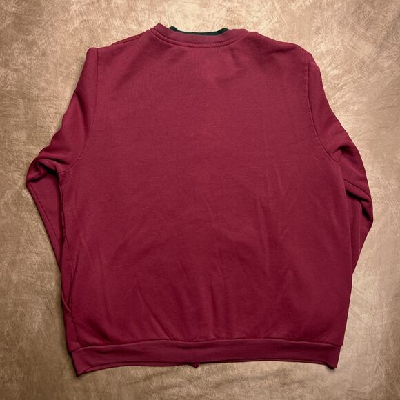 Vintage 90s Blair Birdhouse Bird Floral Print Cardigan Sweater Maroon Button Up - Picture 3 of 6